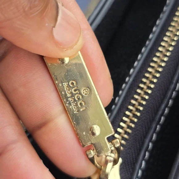 Gucci GG Supreme Messenger Bag Monogram Web Flat Strip Black Red Beige Women - Picture 9 of 16